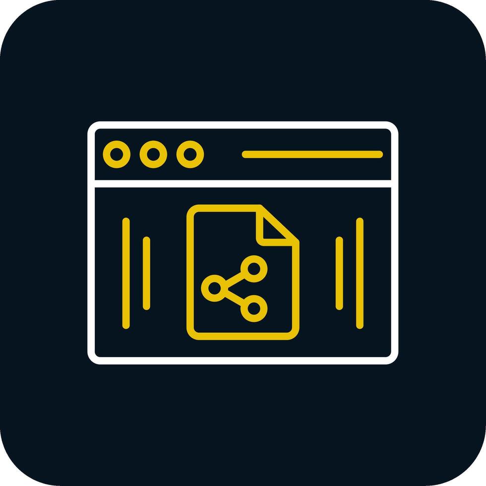 File Sharing Line Red Circle Icon vector