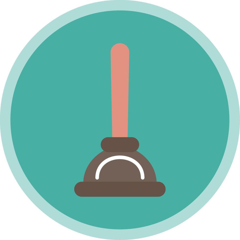 Plunger Flat Multi Circle Icon vector
