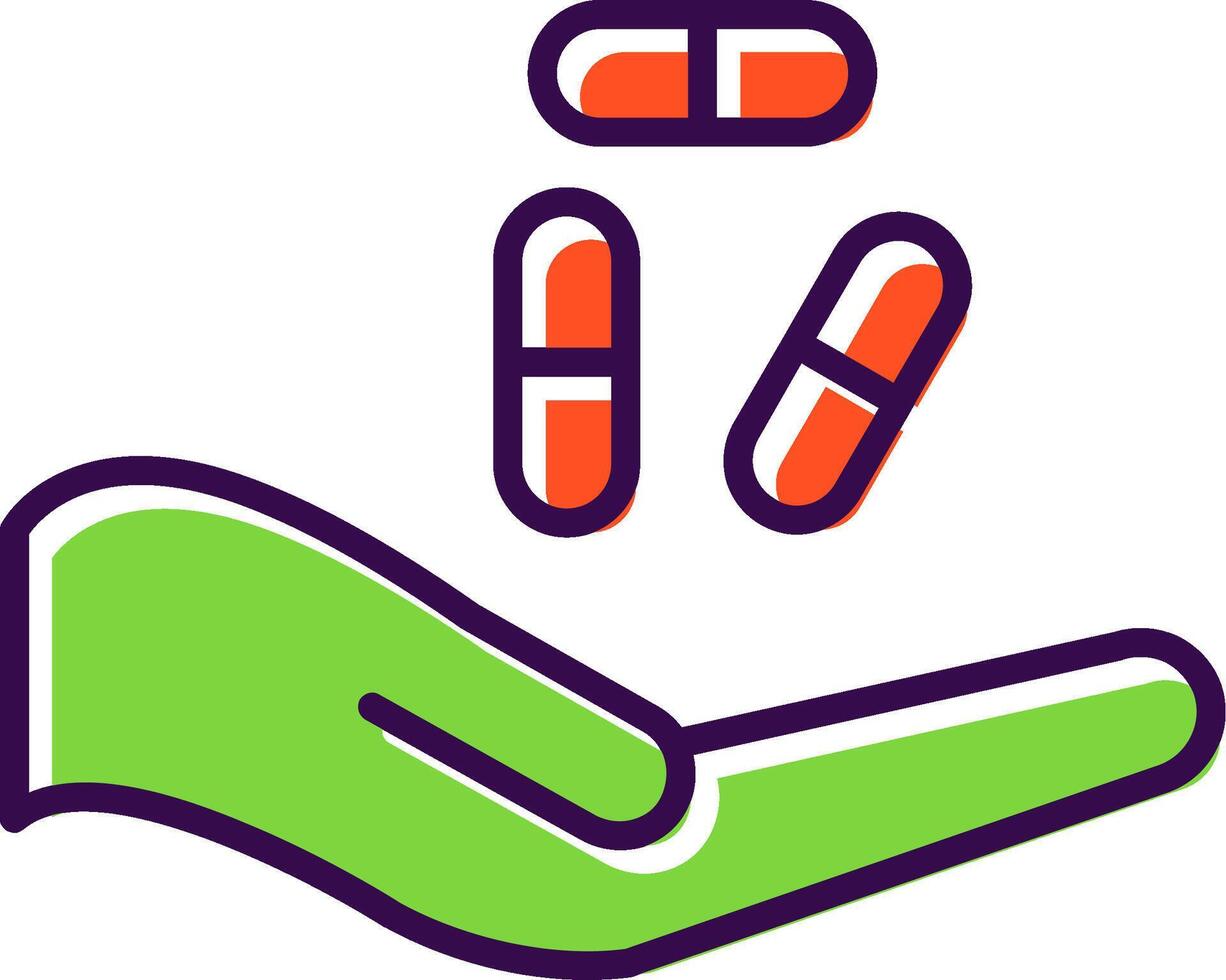 farmacéutico drogas lleno diseño icono vector