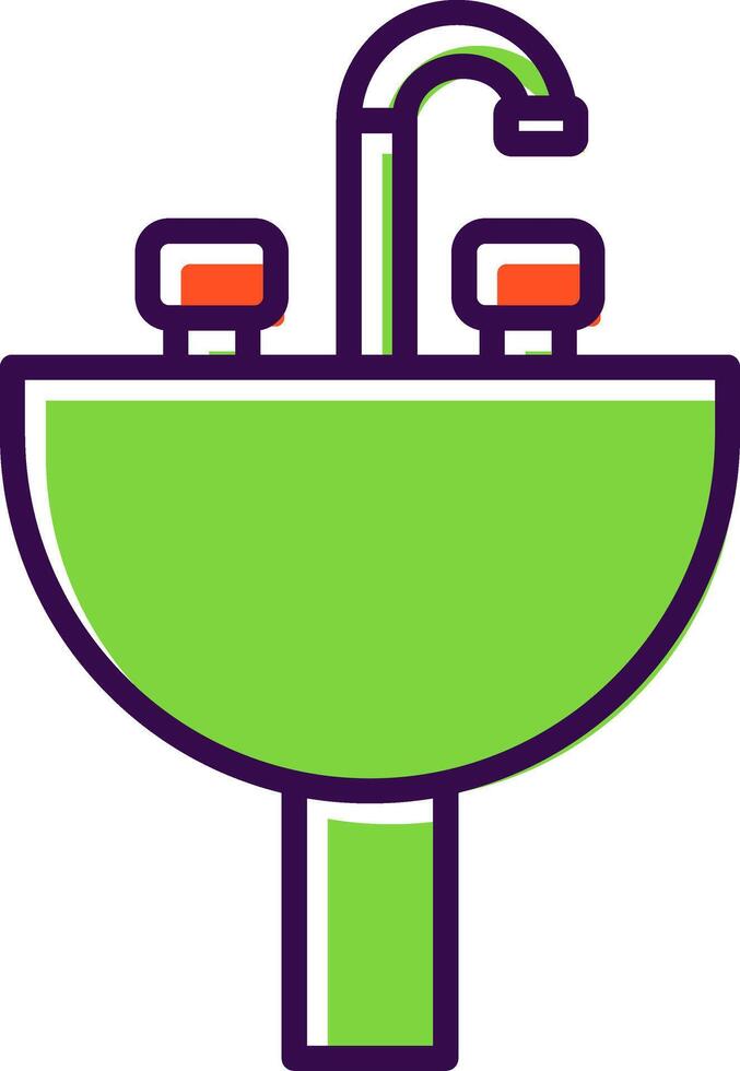 Sink filled Design Icon vector