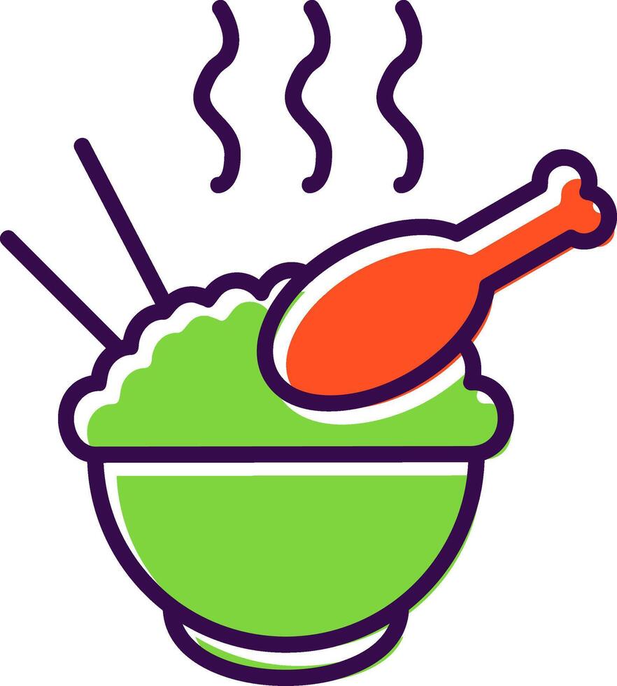 Bowl filled Design Icon vector