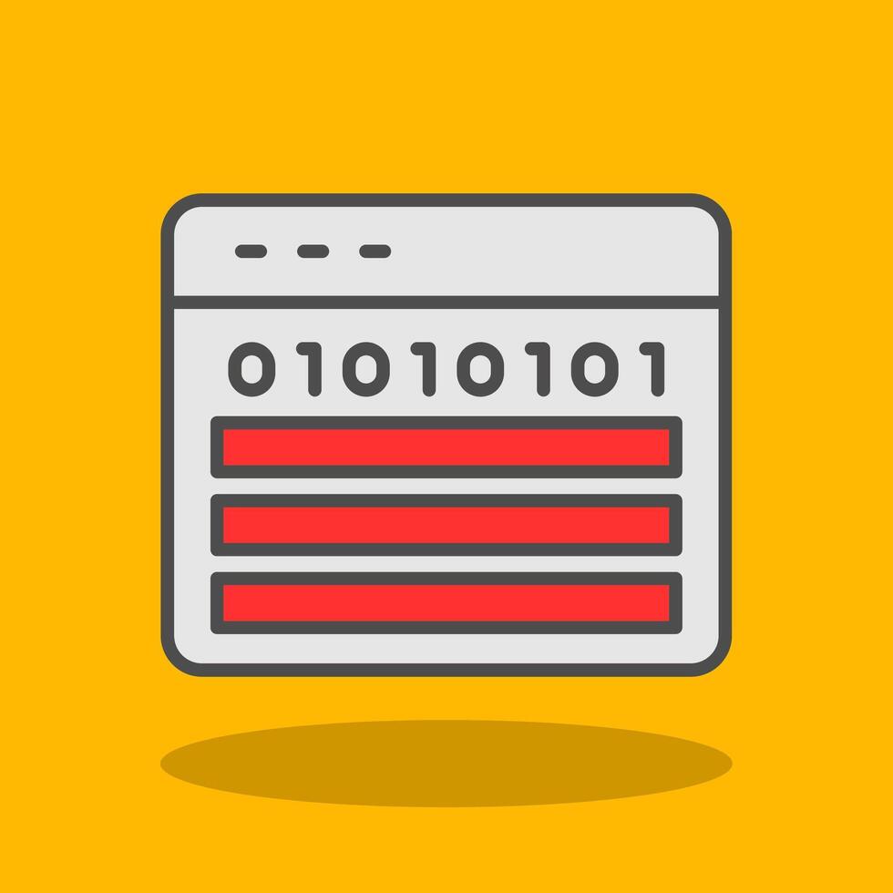 Web Programming Filled Shadow Icon vector