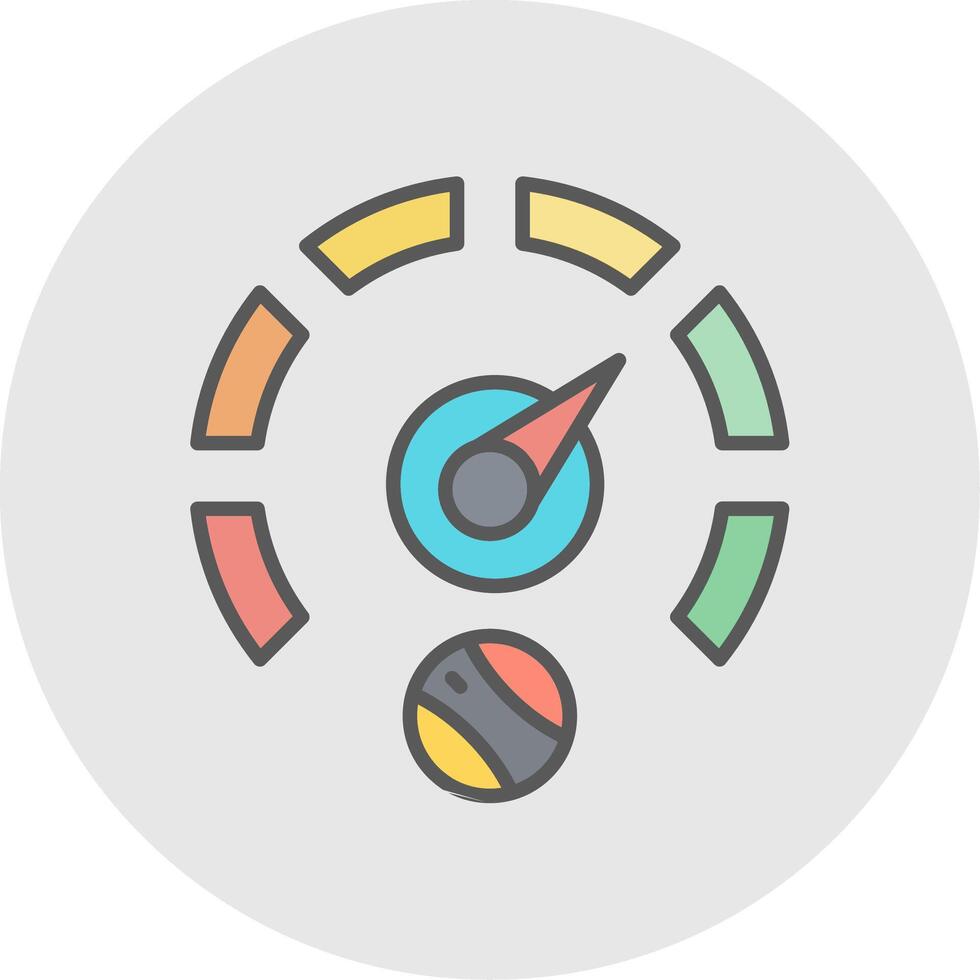 Gauge Line Filled Light Icon vector