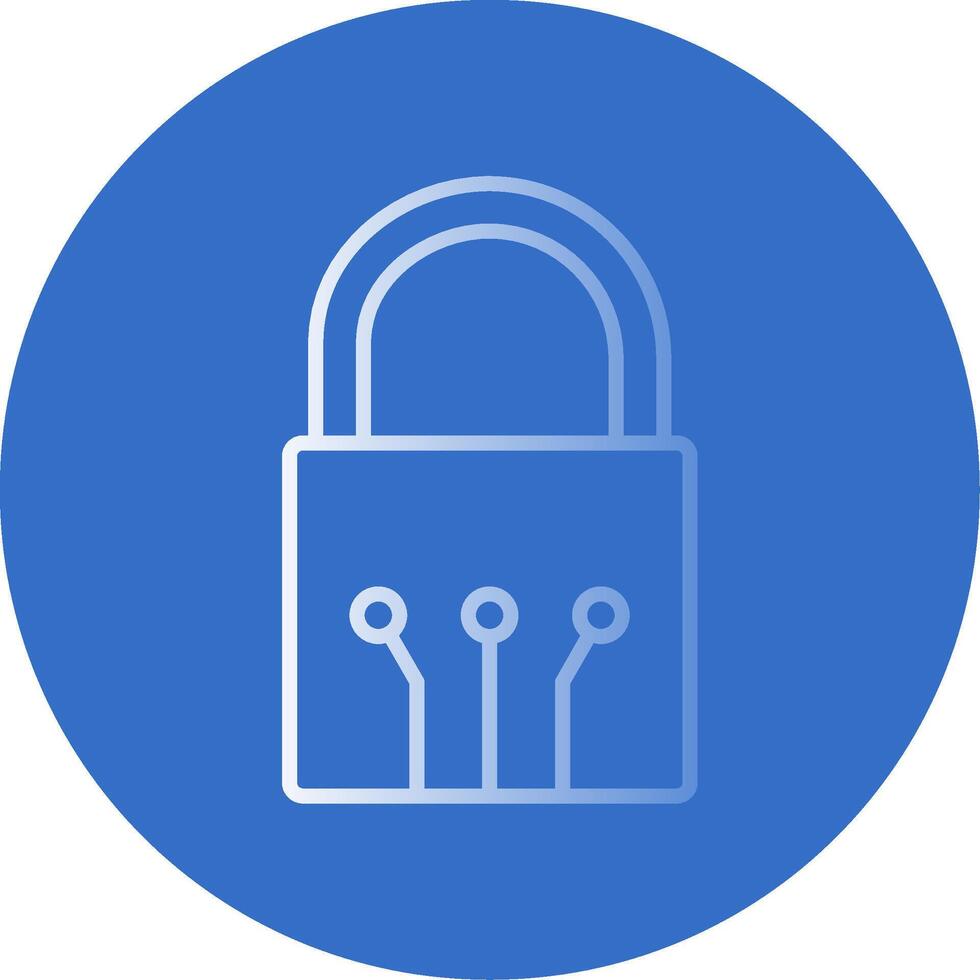 Padlock Flat Bubble Icon vector