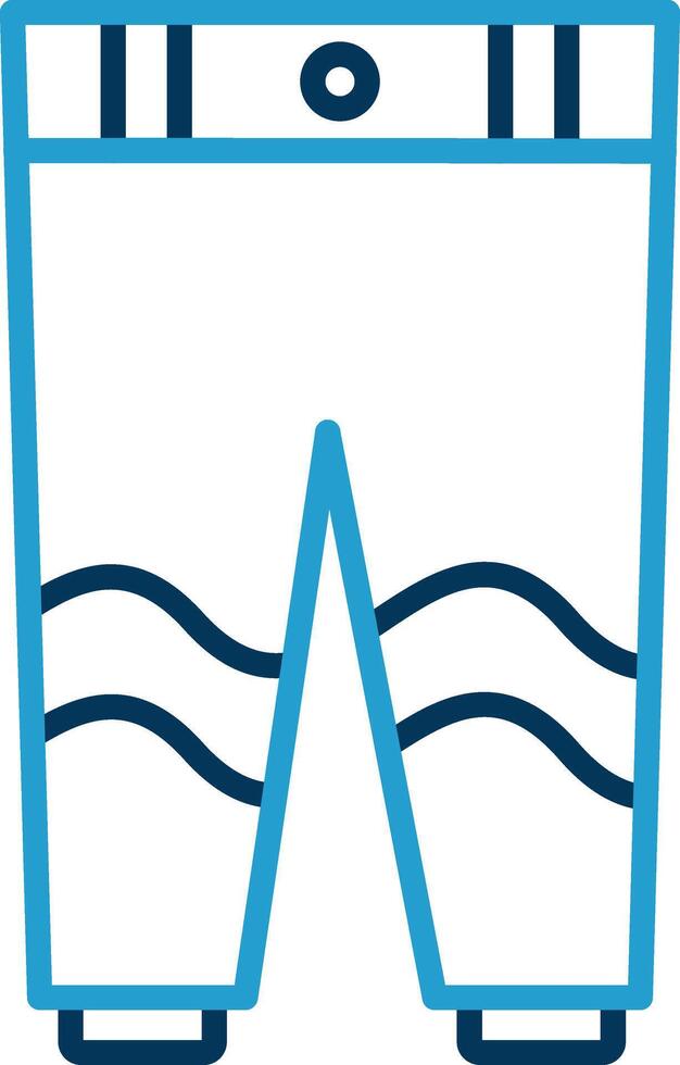 Trousers Line Blue Two Color Icon vector