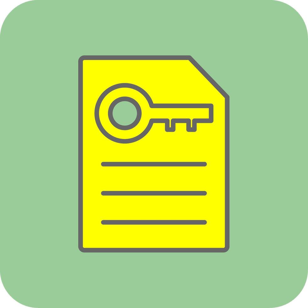 Keyword Generator Filled Yellow Icon vector