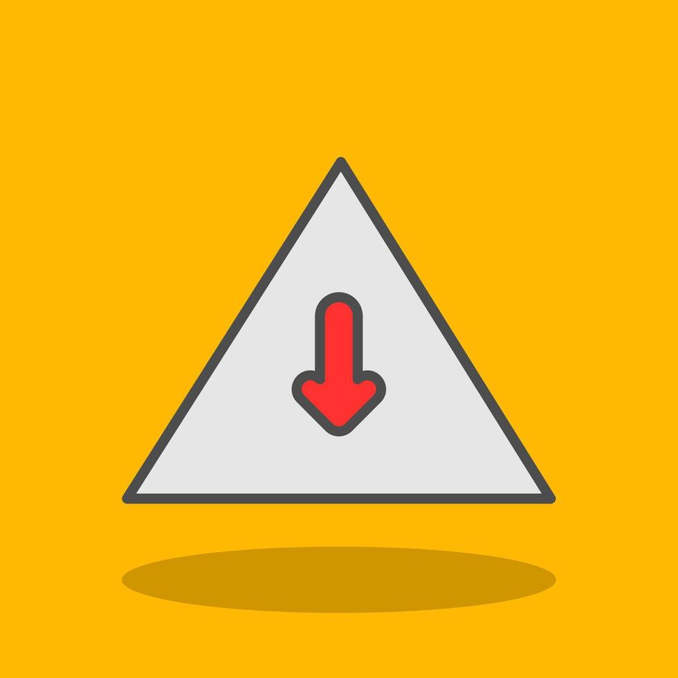 Sign Filled Shadow Icon vector