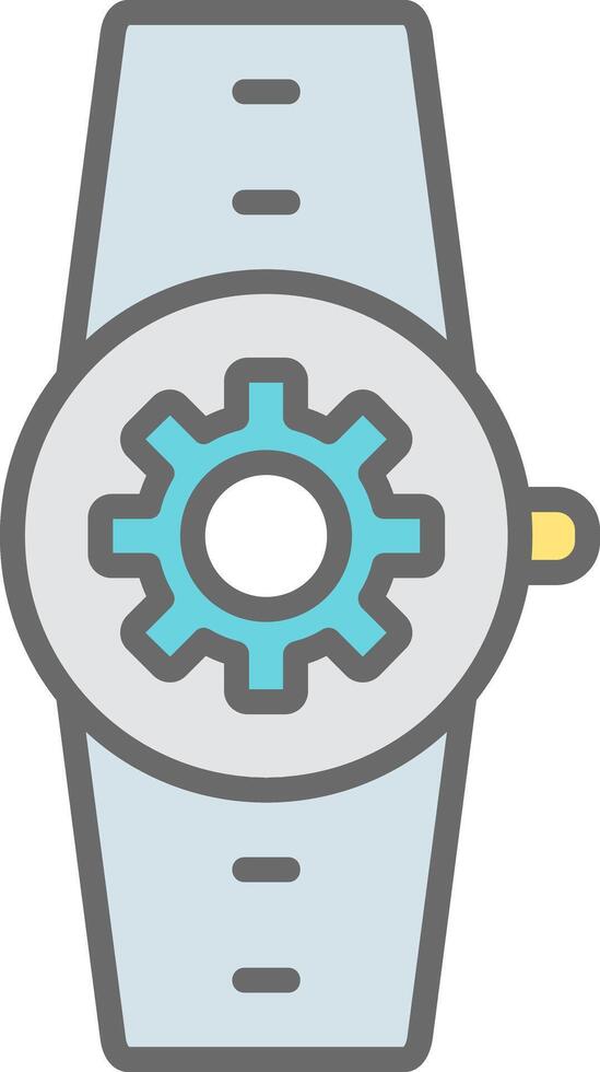Settings Line Filled Light Icon vector