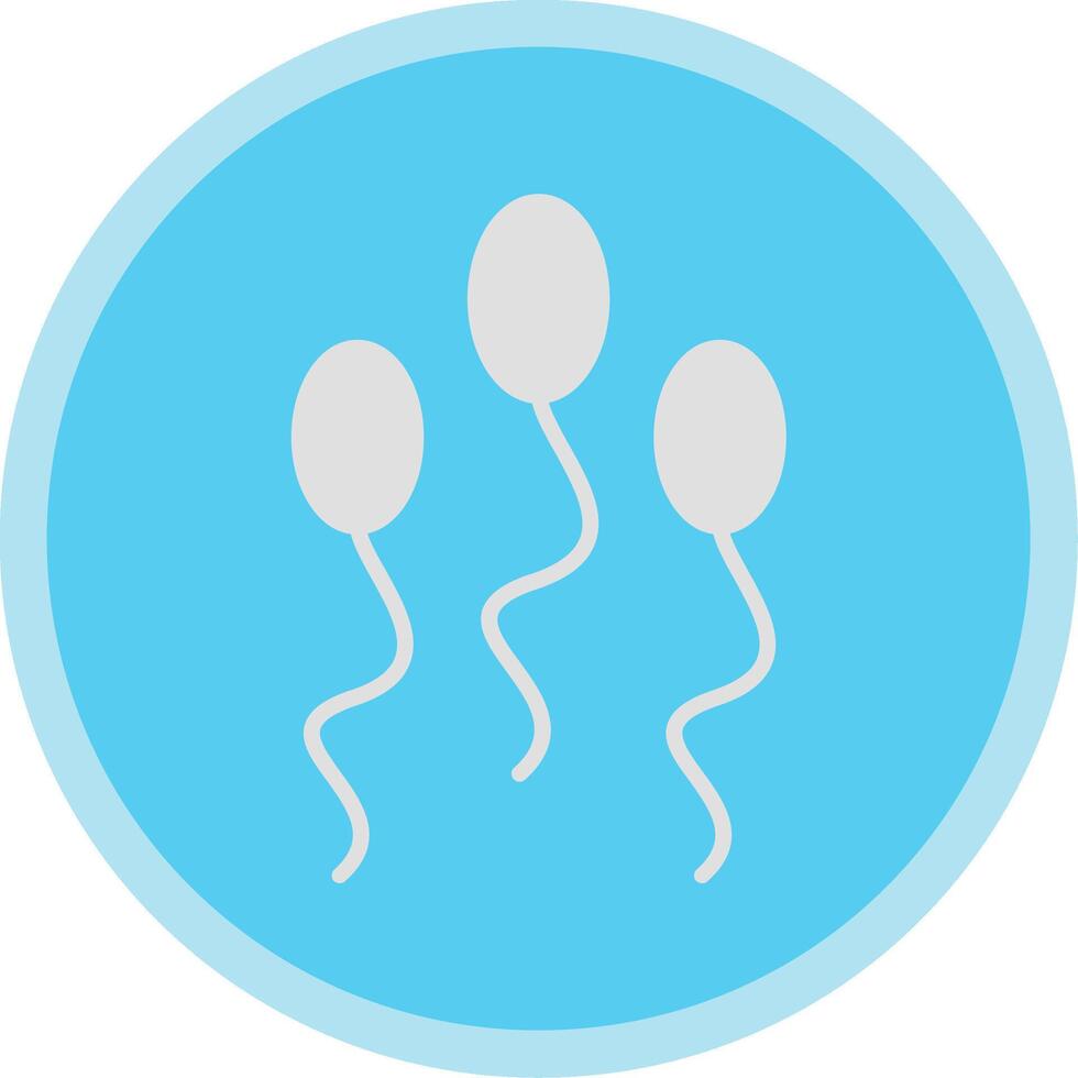 Sperm Flat Multi Circle Icon vector