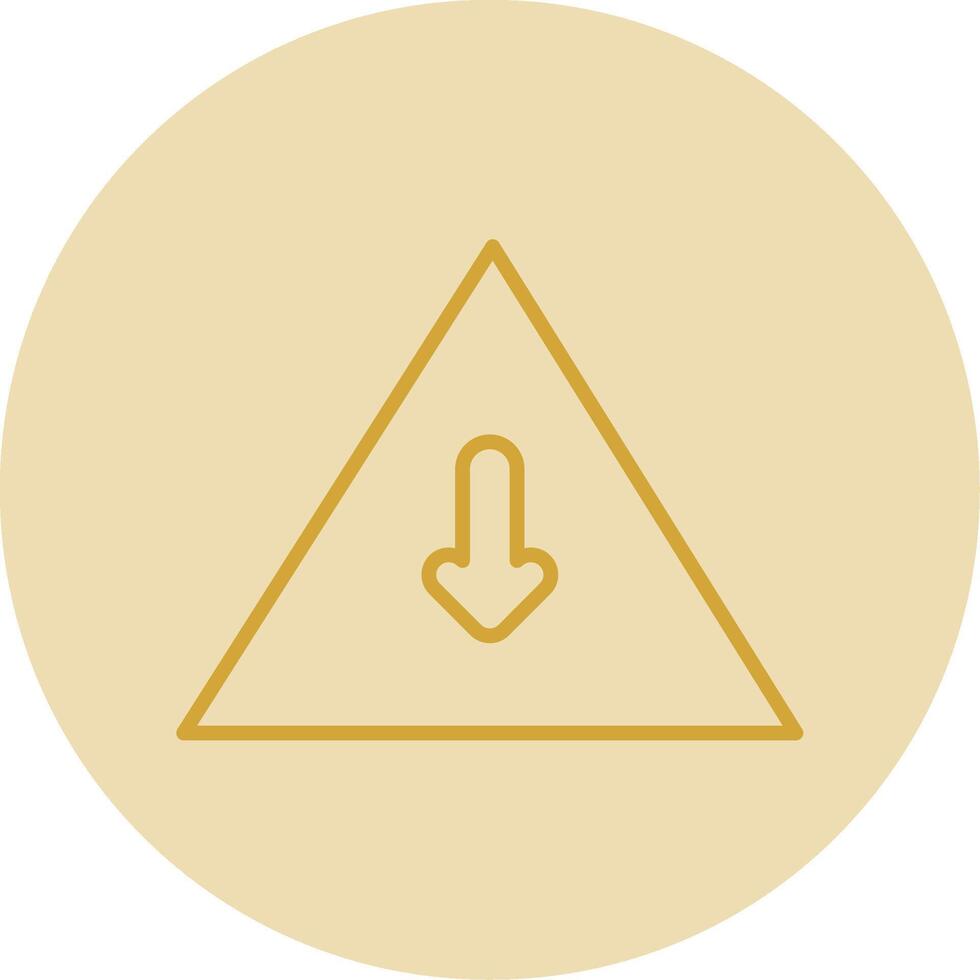 Sign Line Yellow Circle Icon vector