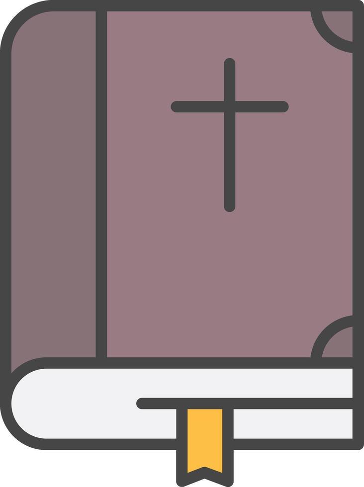 Bible Line Filled Light Icon vector