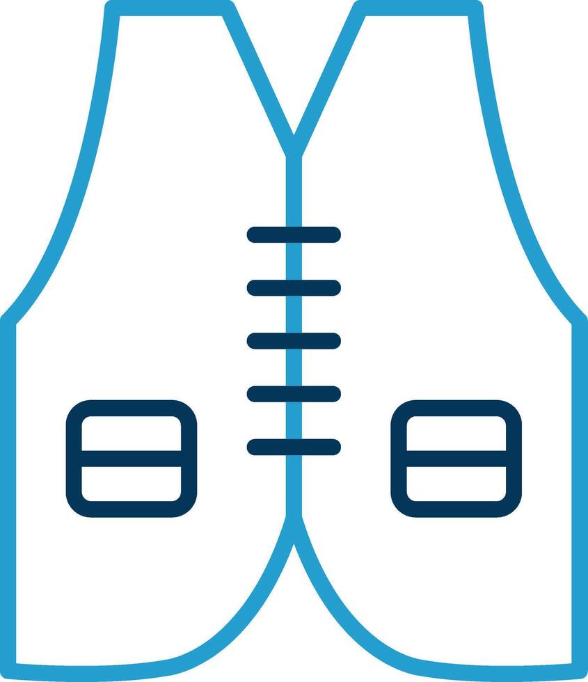Vest Line Blue Two Color Icon vector