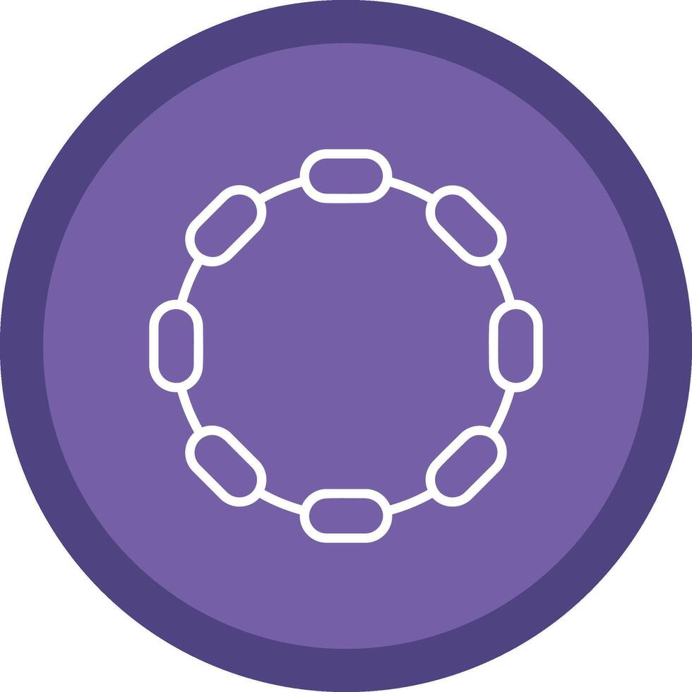 Chain Line Multi Circle Icon vector