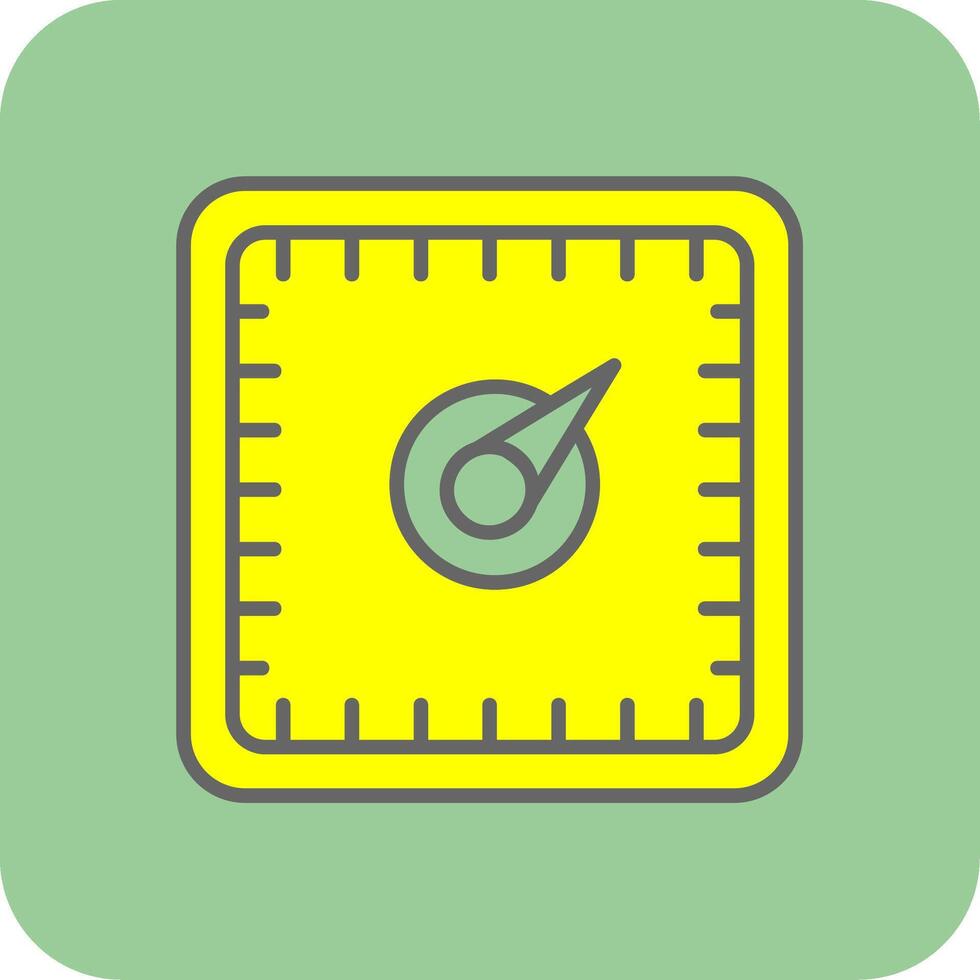 Gauge Filled Yellow Icon vector