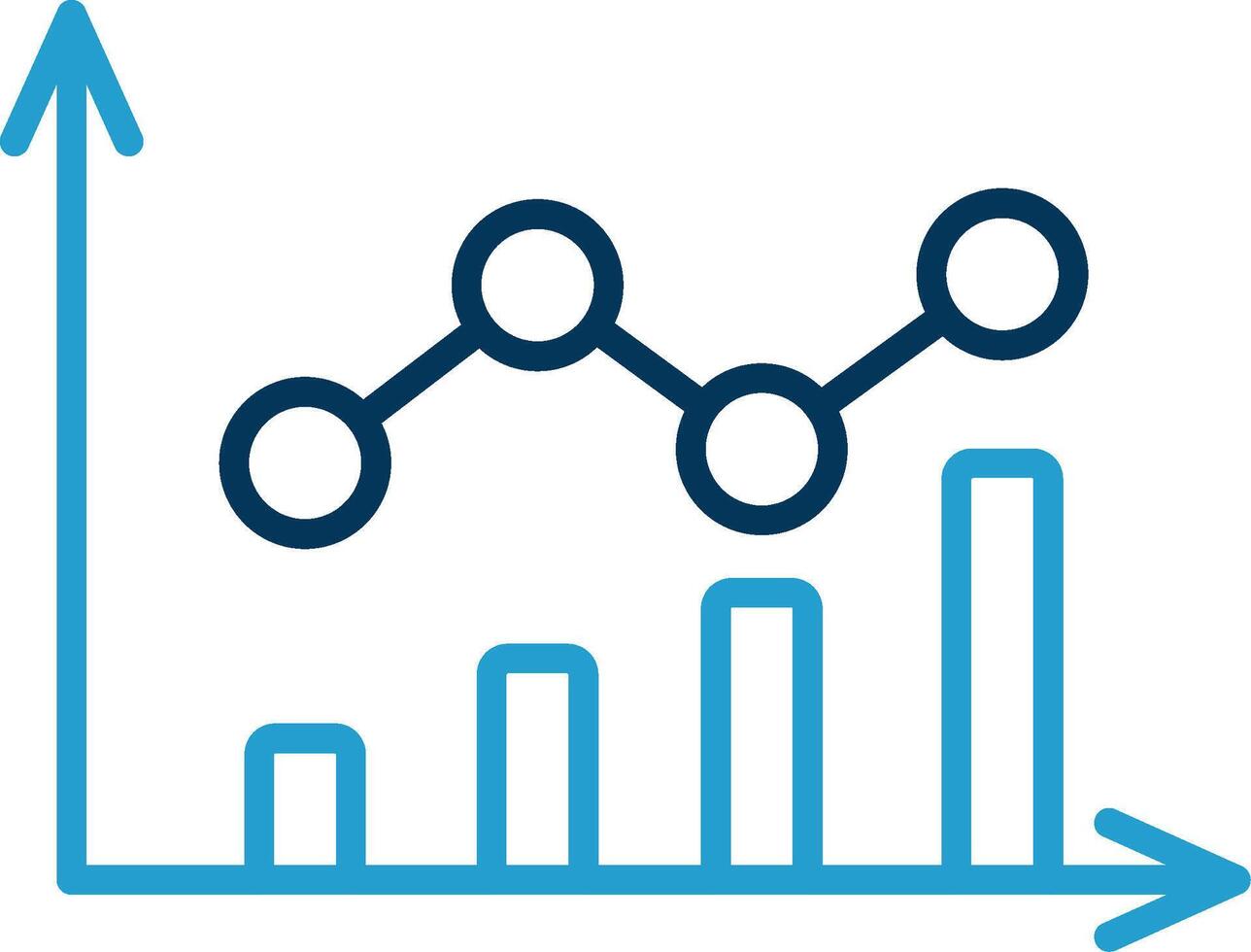 Keyword Rankings Line Blue Two Color Icon vector