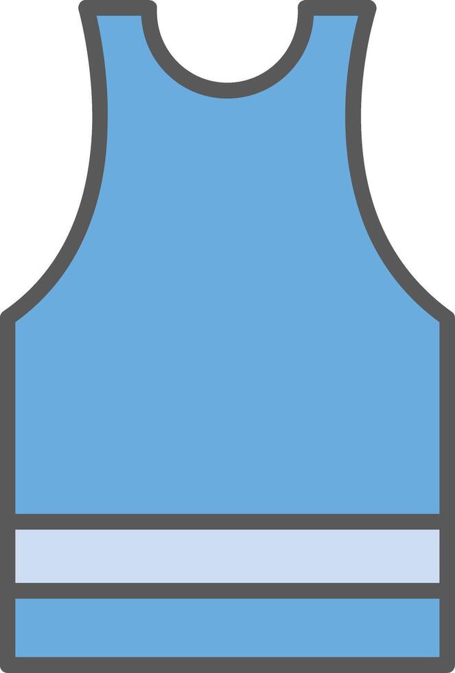 Undershirt Line Filled Light Icon vector