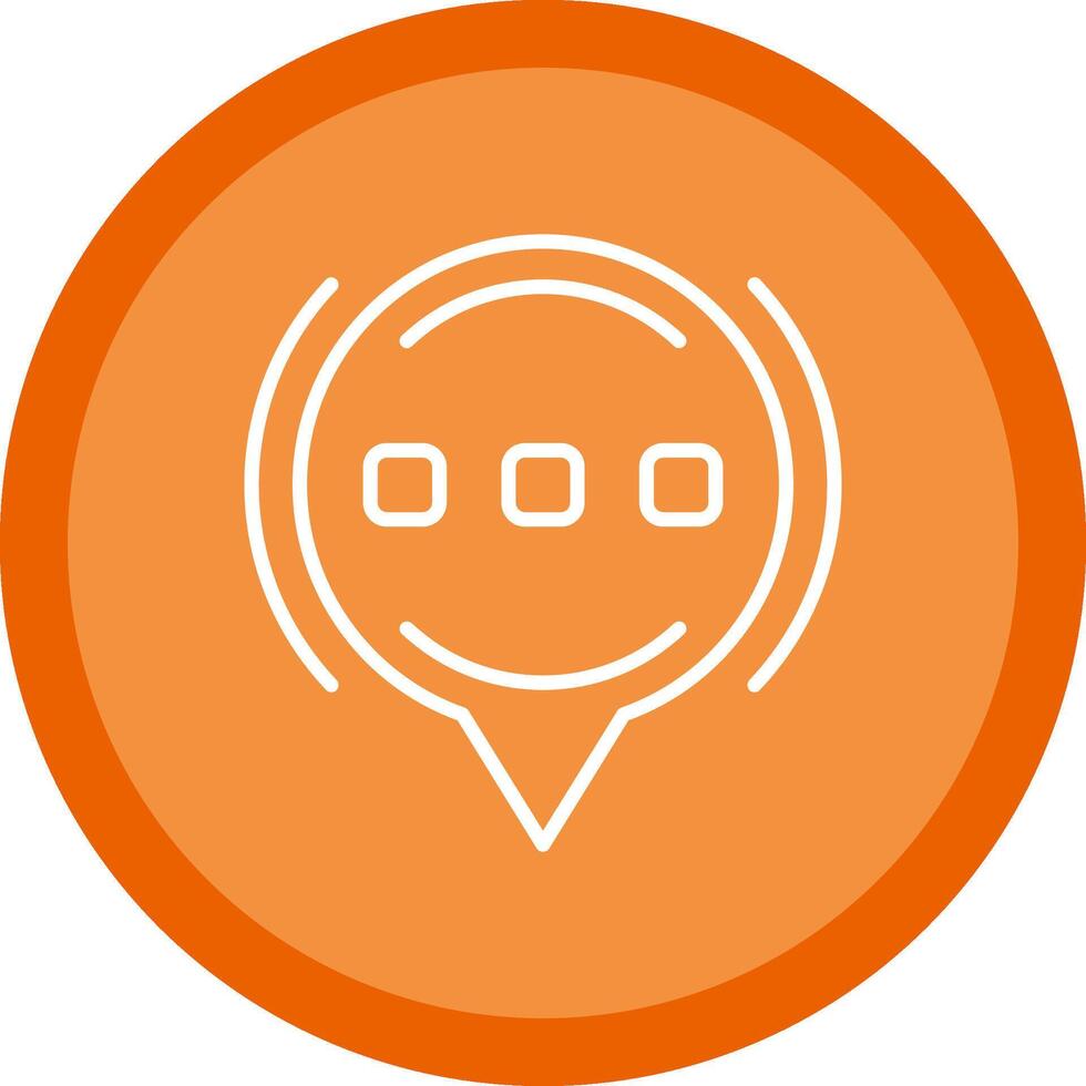 Talk Line Multi Circle Icon vector