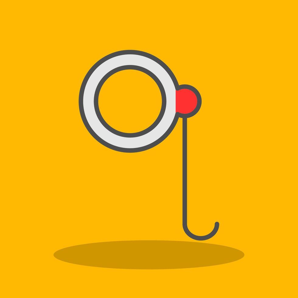 Monocle Filled Shadow Icon vector
