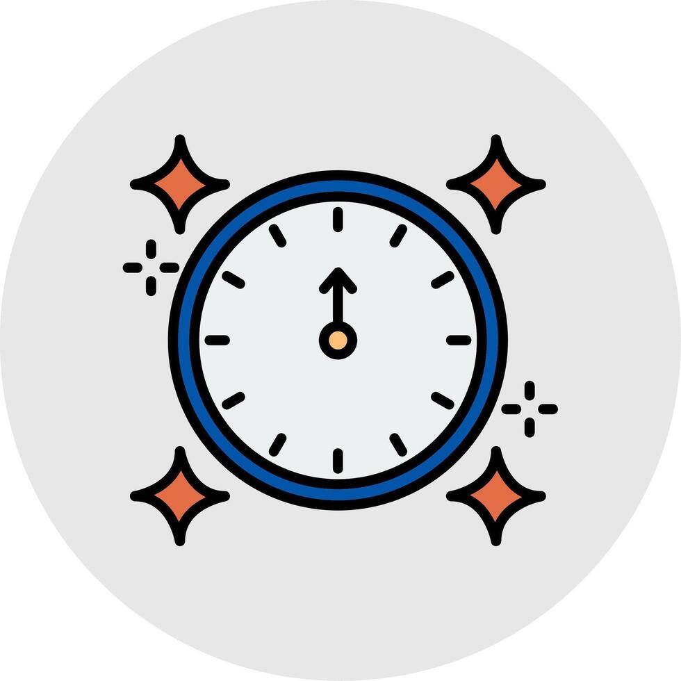 New Year Line Filled Light Icon vector