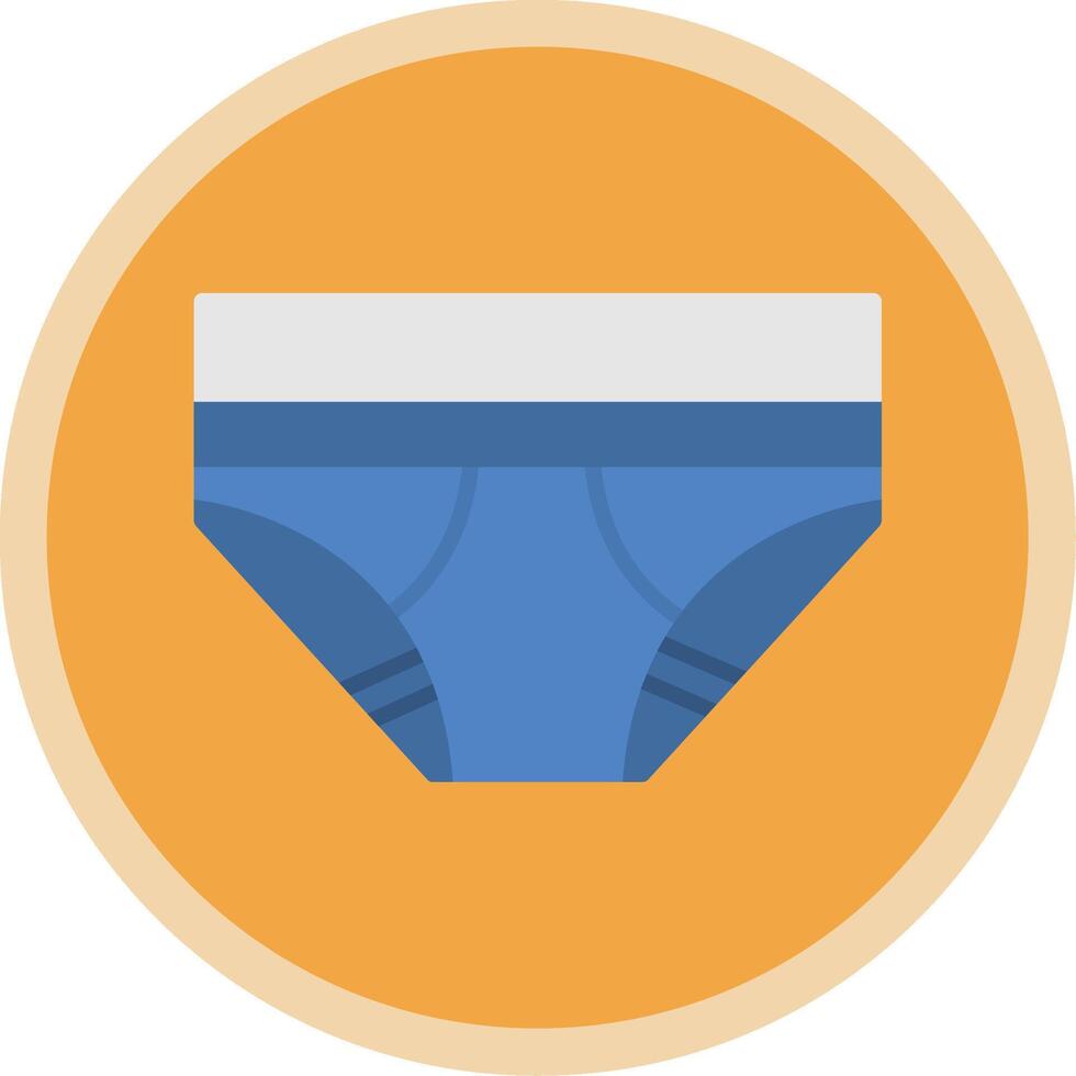 Underwear Flat Multi Circle Icon vector