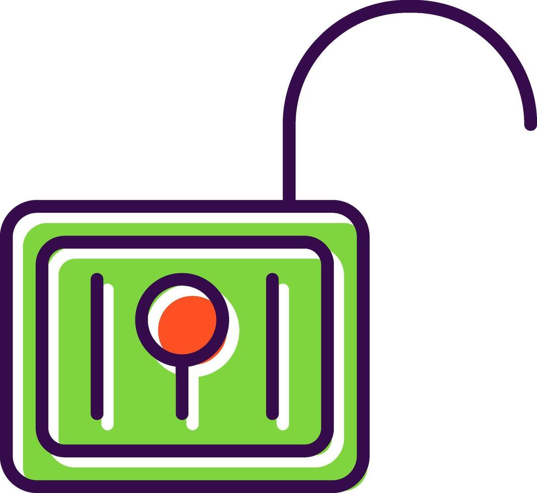 Unsecure filled Design Icon vector