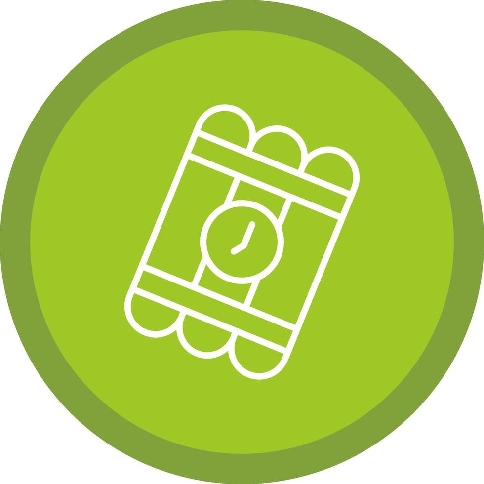 Bomb Line Multi Circle Icon vector