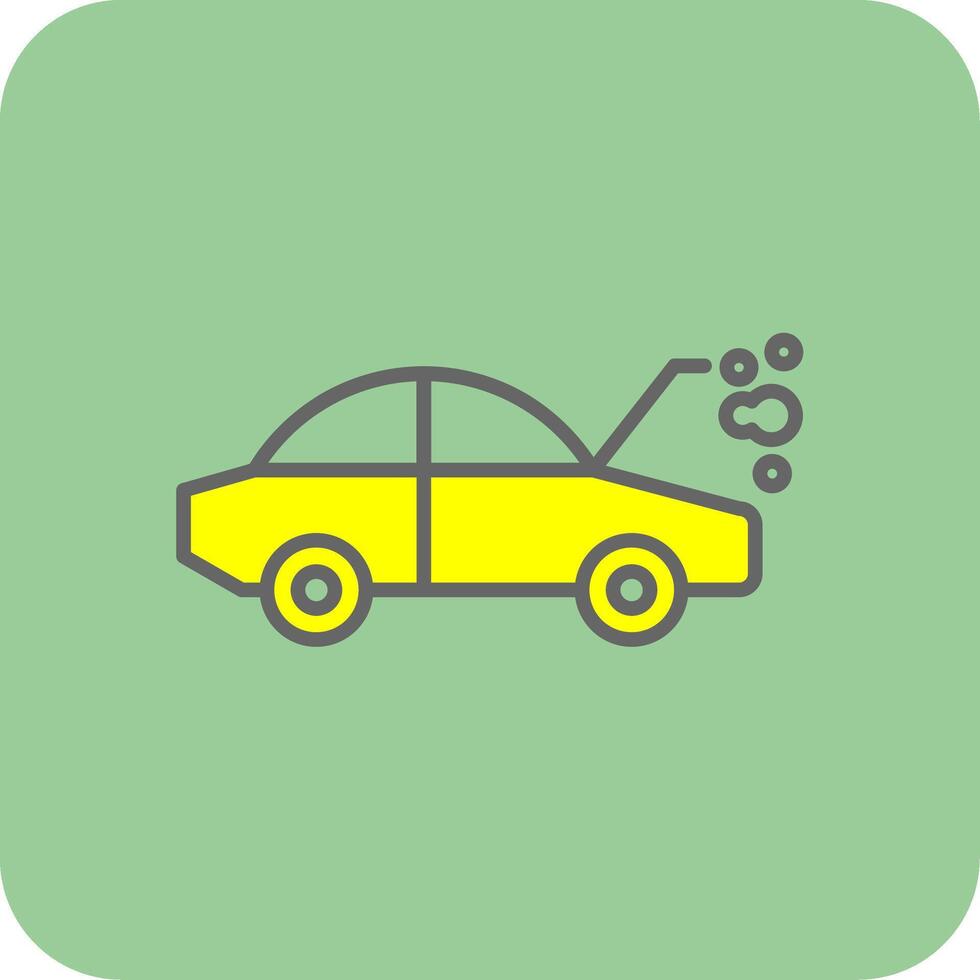 Car Breakdown Filled Yellow Icon vector