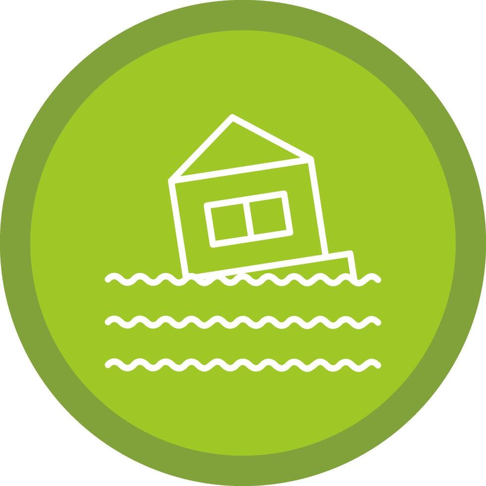 House Line Multi Circle Icon vector