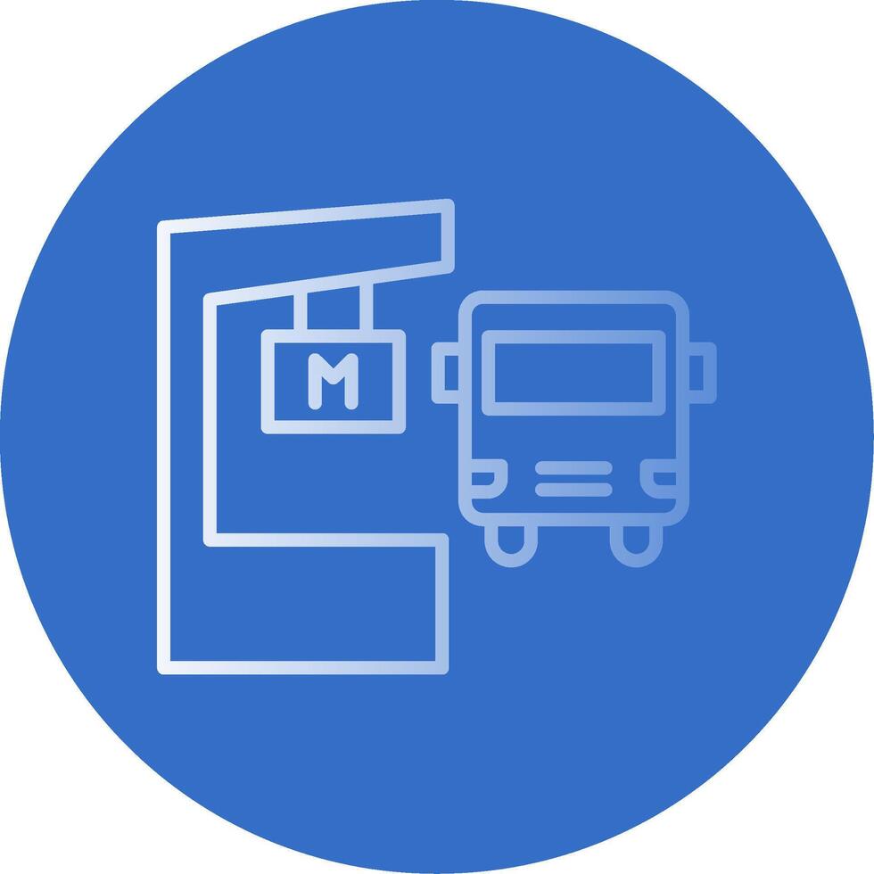 Metro Station Flat Bubble Icon vector