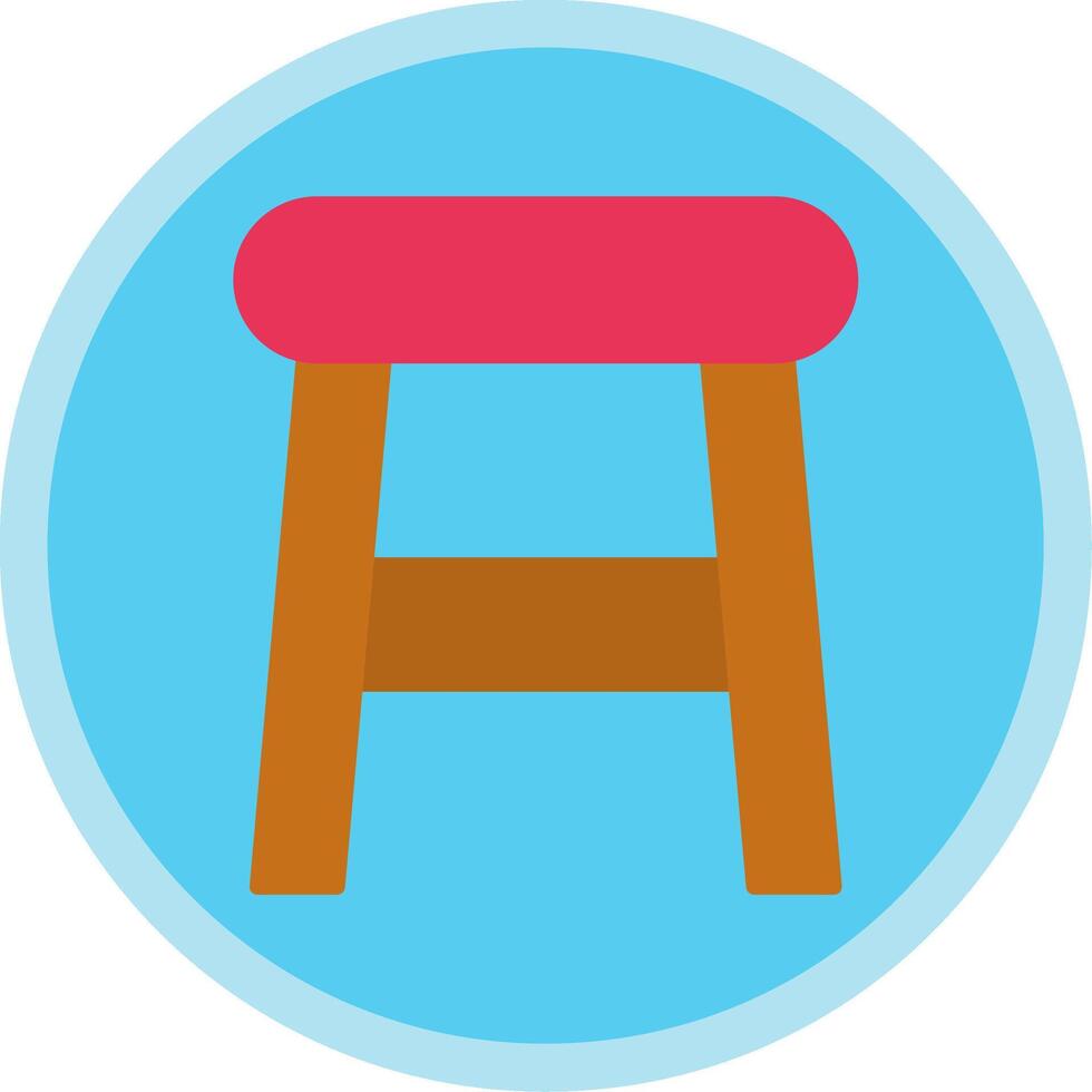 Stool Flat Multi Circle Icon vector