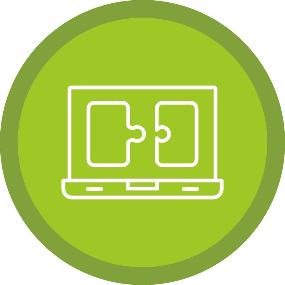 Puzzle Line Multi Circle Icon vector