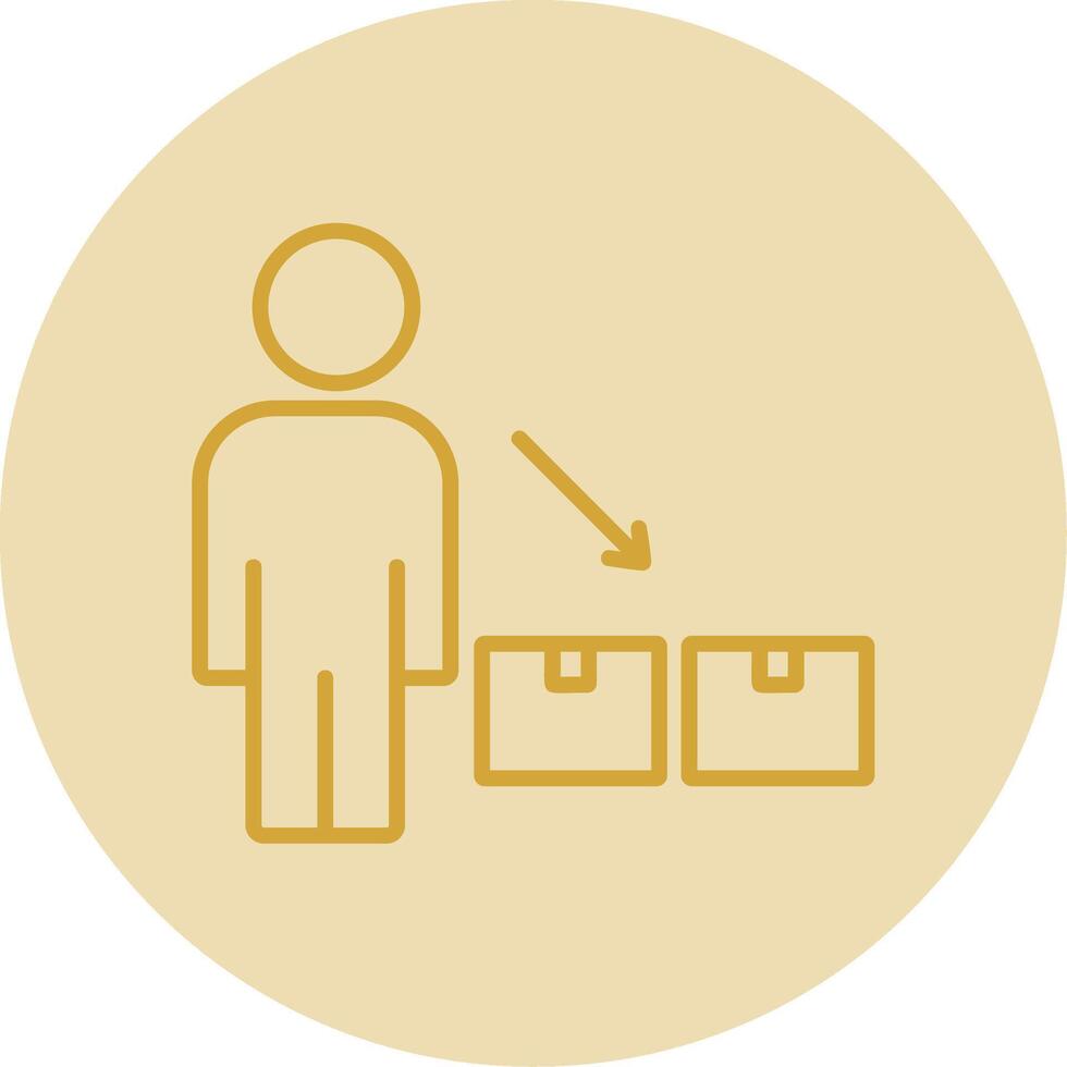 Your Product Line Yellow Circle Icon vector