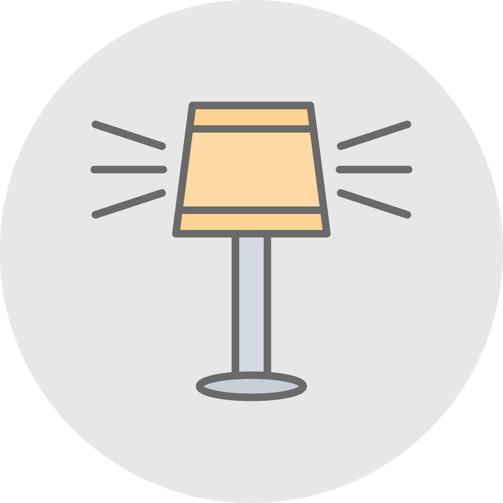 Lamp Line Filled Light Icon vector