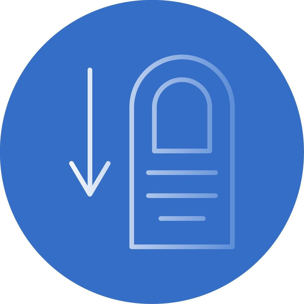 Tap Down Flat Bubble Icon vector