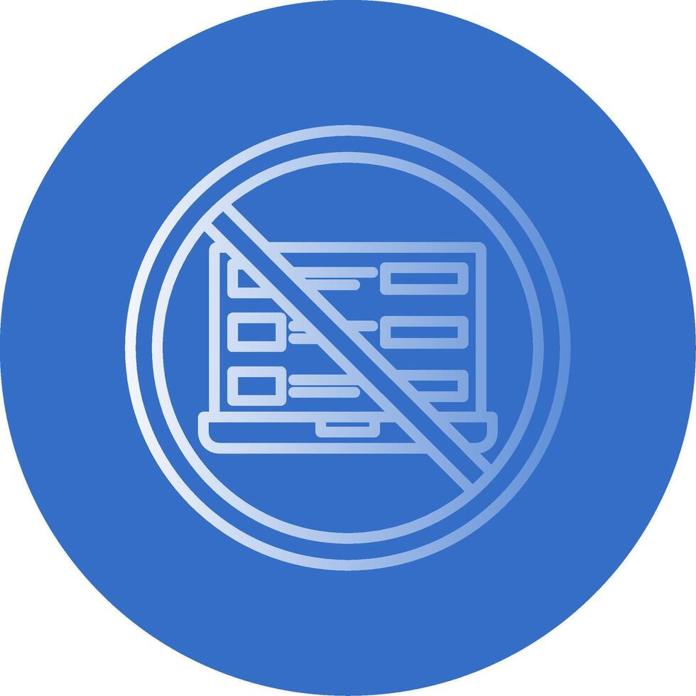 Prohibited Sign Flat Bubble Icon vector