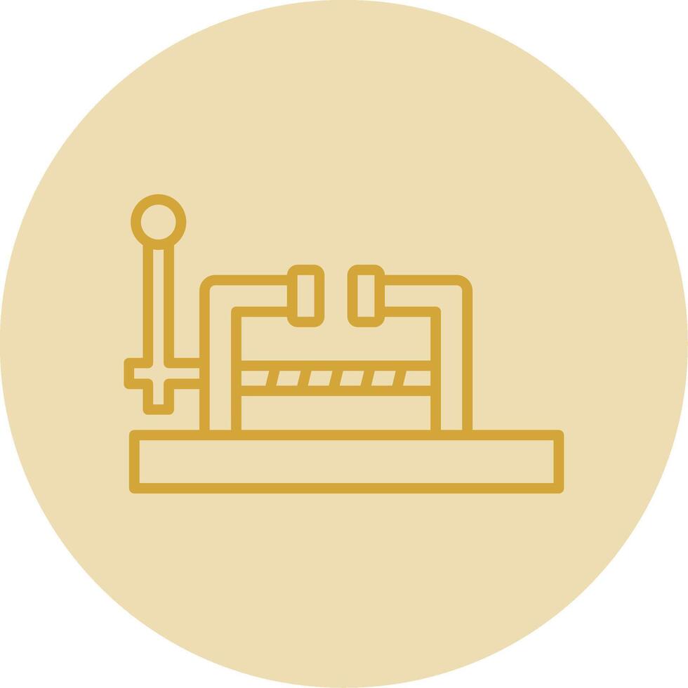 Vice Line Yellow Circle Icon vector