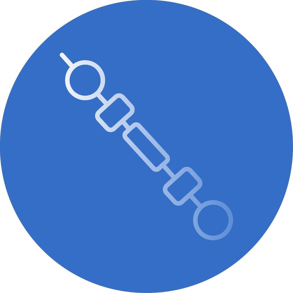 Skewer Flat Bubble Icon vector
