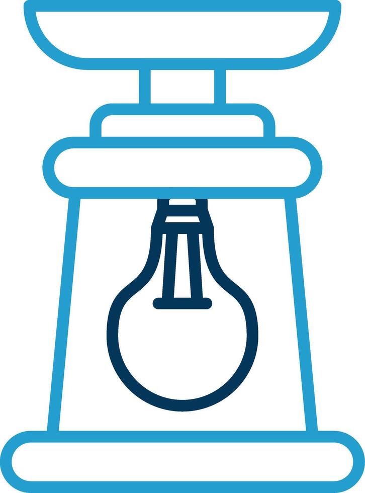 Lantern Line Blue Two Color Icon vector