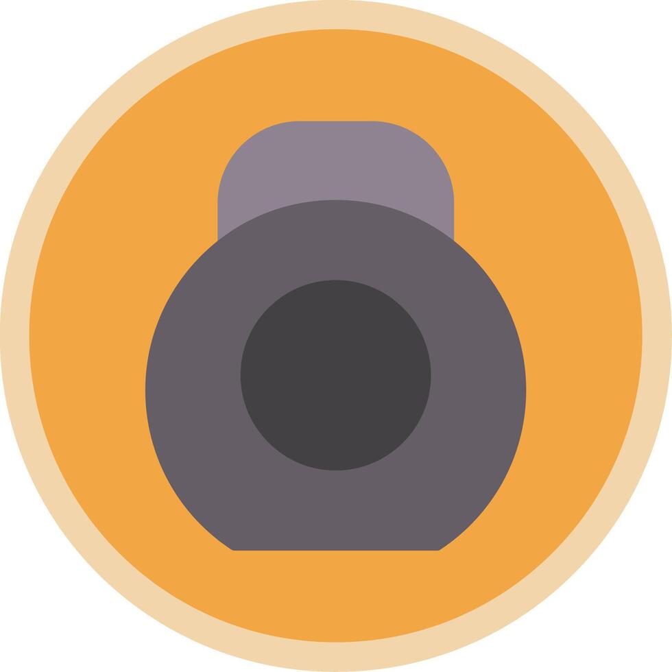 Kettlebell Flat Multi Circle Icon vector