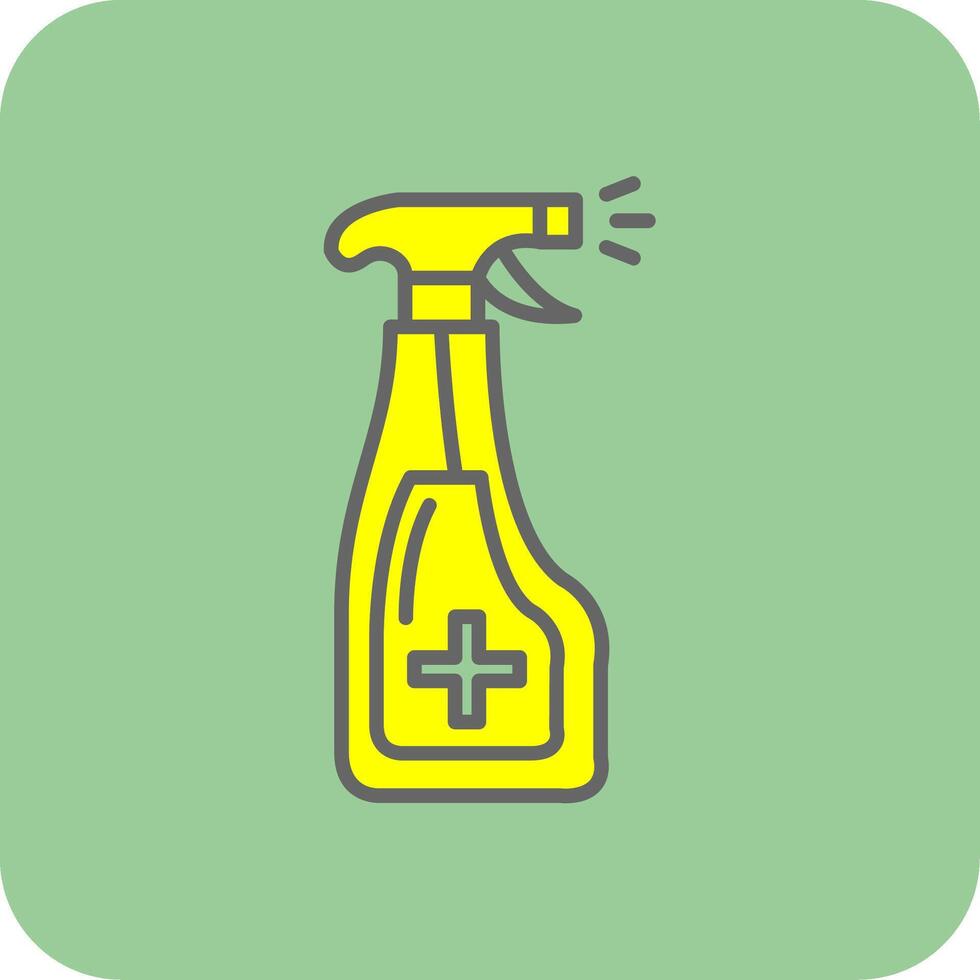 Spray Filled Yellow Icon vector