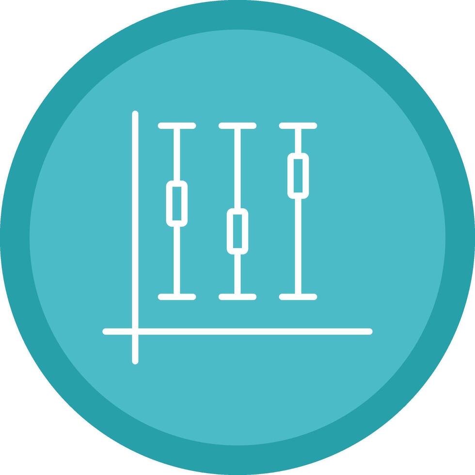 Box Plot Line Multi Circle Icon vector