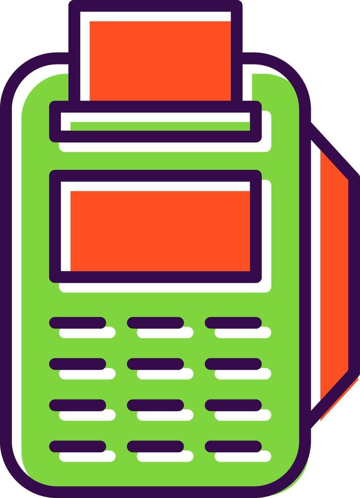 Pos Terminal filled Design Icon vector