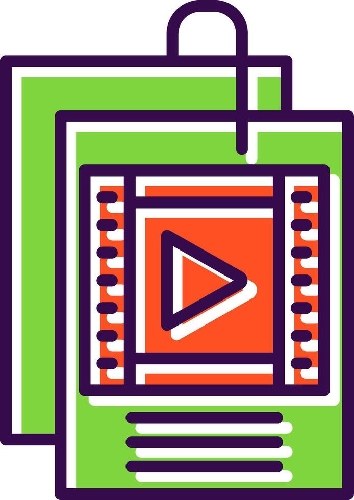 Script filled Design Icon vector