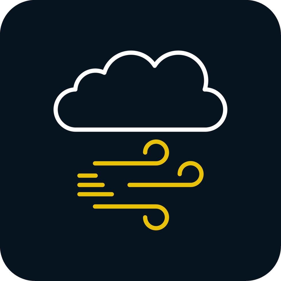 Windy Line Red Circle Icon vector