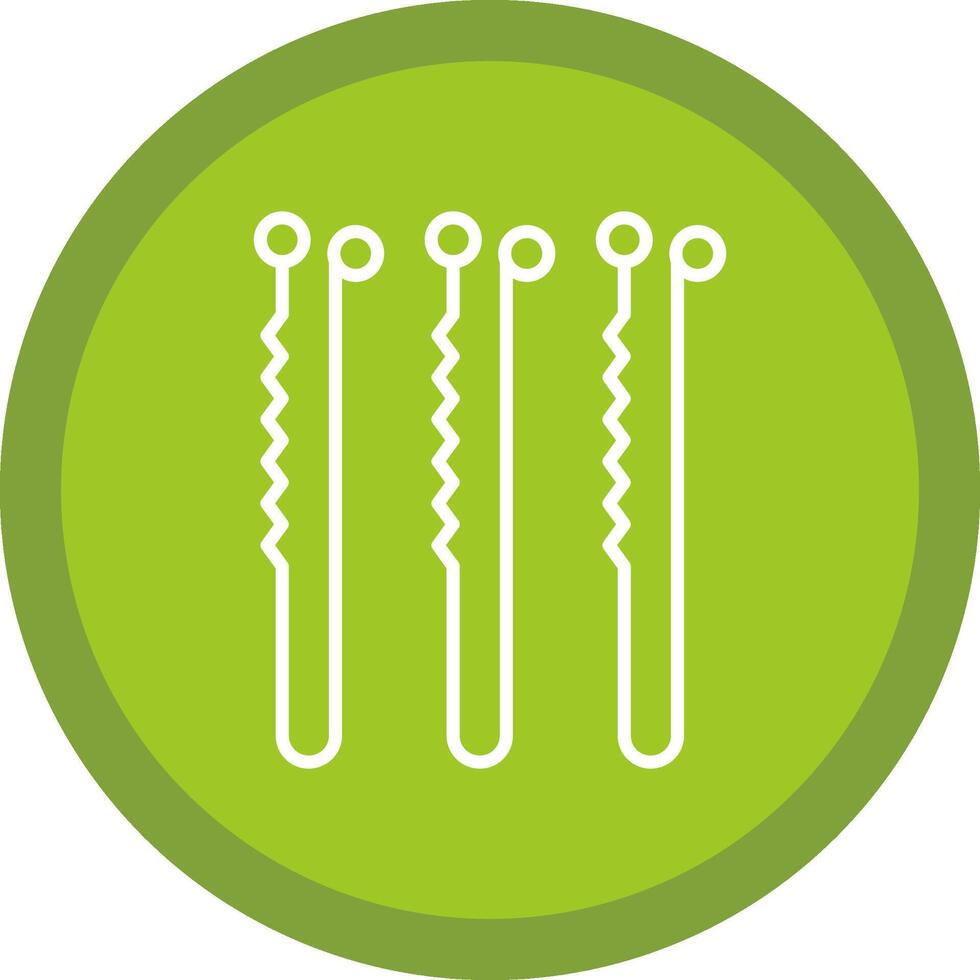 Bobby Pin Line Multi Circle Icon vector