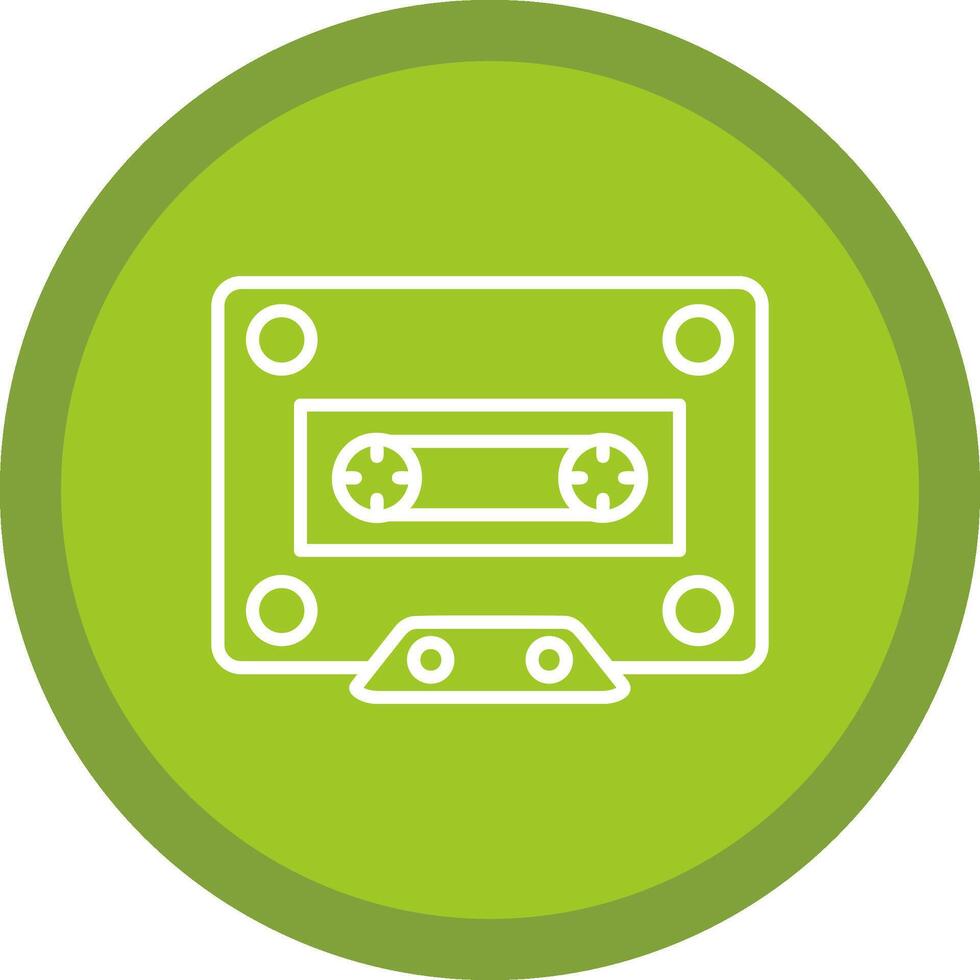 Cassette Line Multi Circle Icon vector