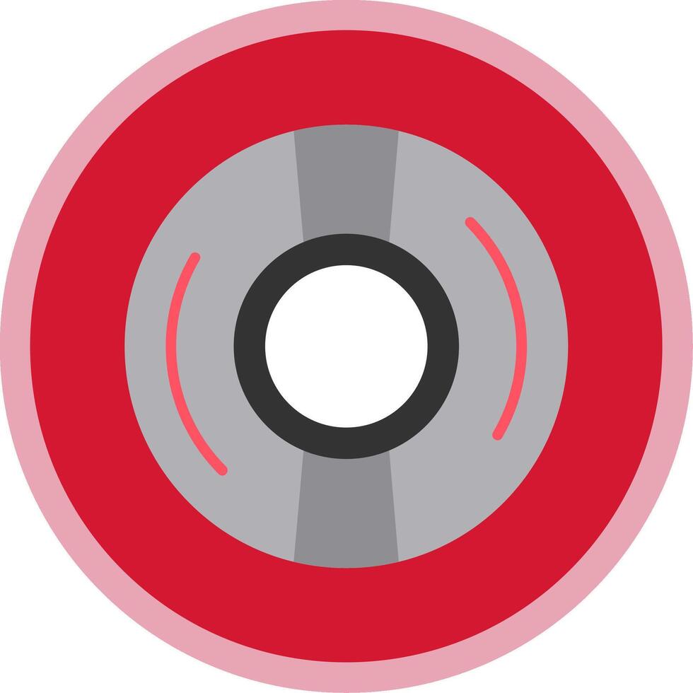 Cd Flat Multi Circle Icon vector