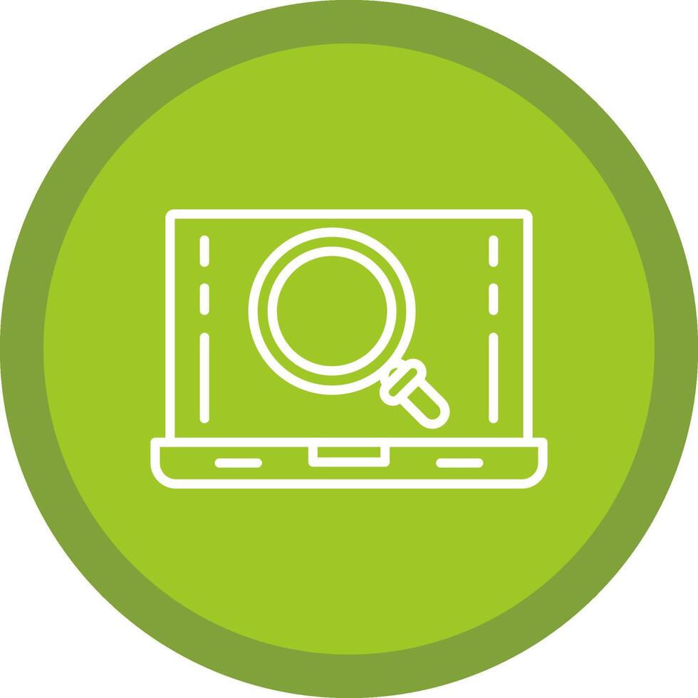 Laptop Line Multi Circle Icon vector