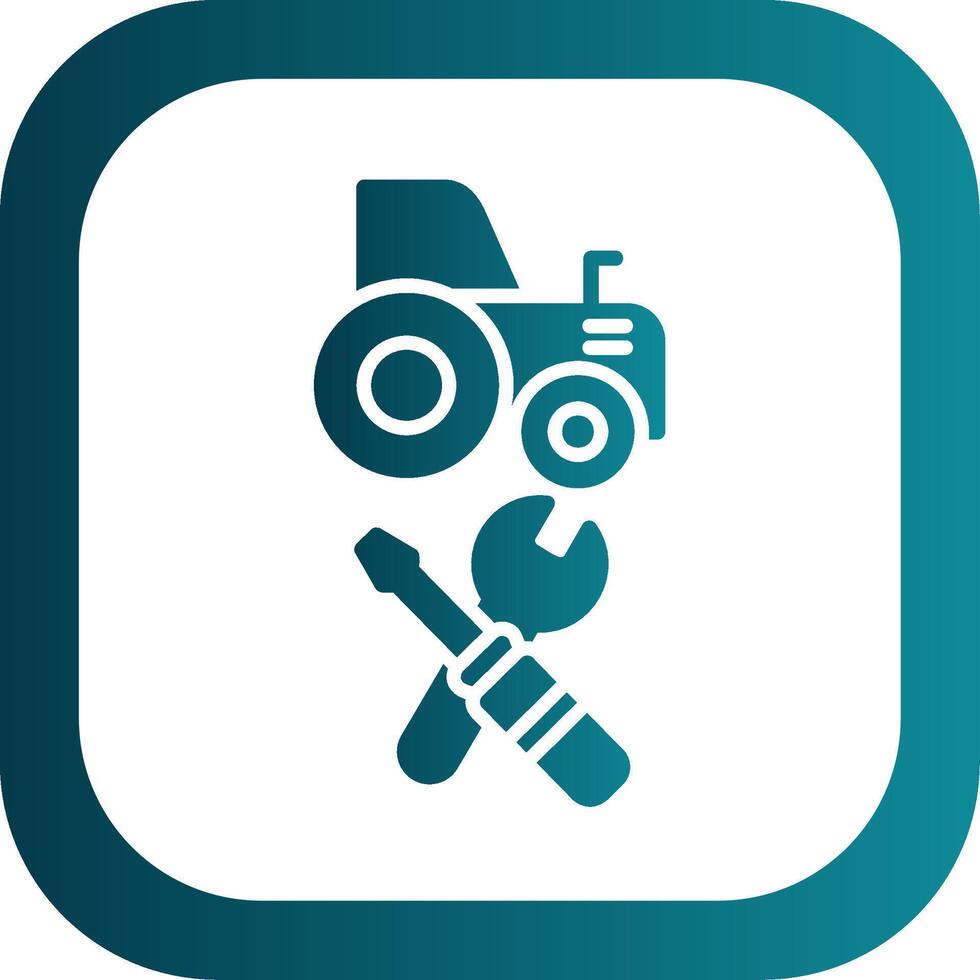 Machines Maintenance Glyph Gradient Corner Icon vector