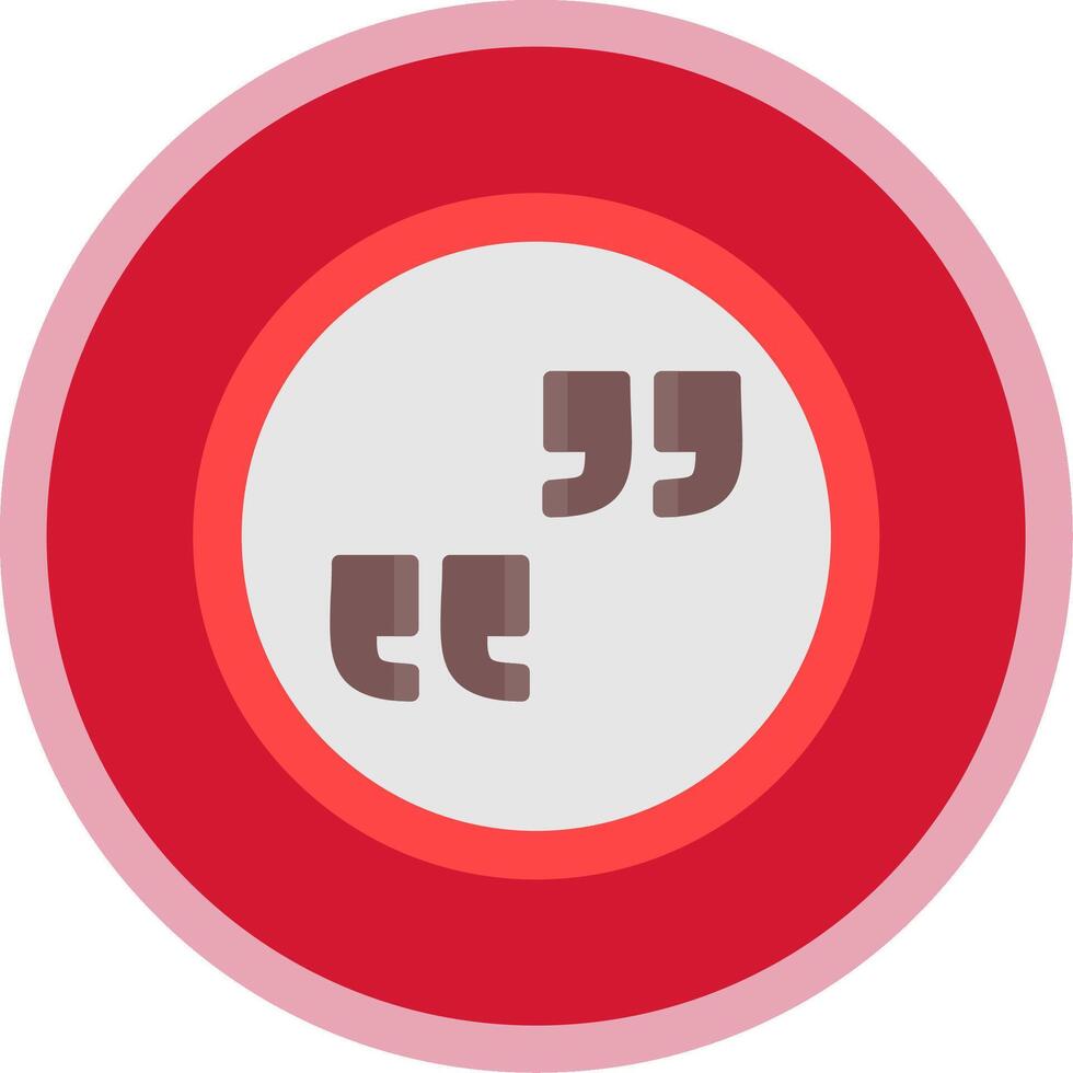 Quote Flat Multi Circle Icon vector